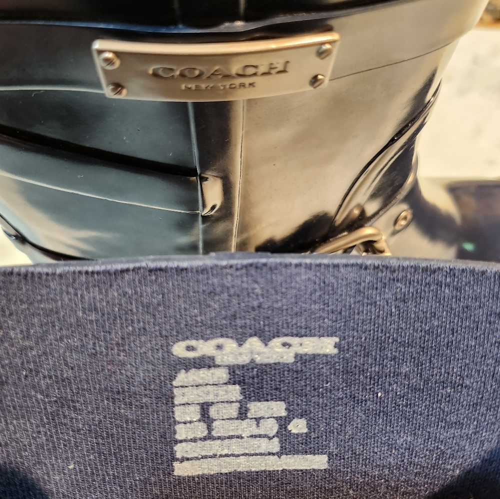 Coach Navy Short Rain Boots - Picture 8 of 10